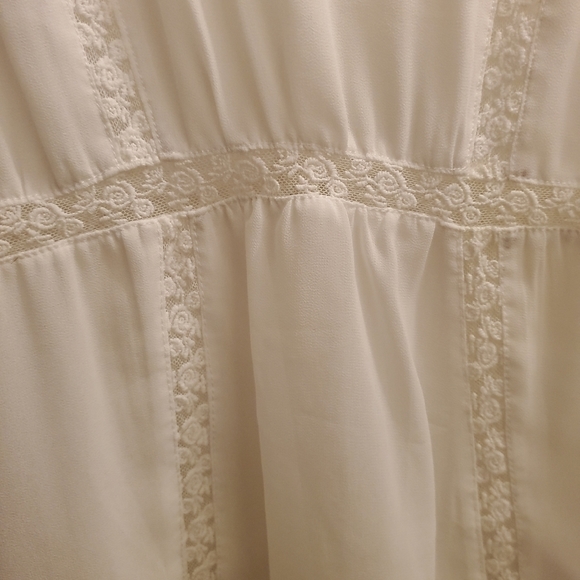 Maude blouse off-white lace detail epaulets peplum - Picture 12 of 14